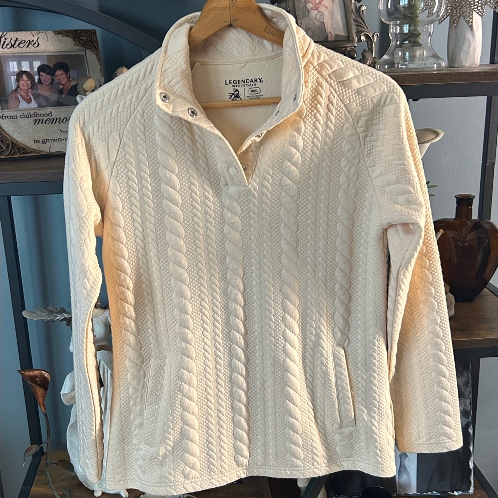 Legendary Whitetails Cream Cable Knit Utility Jacket